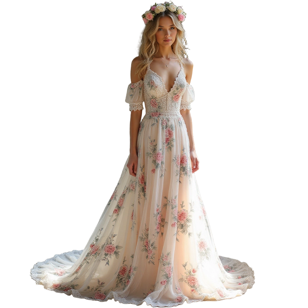 Floral Wedding Gown